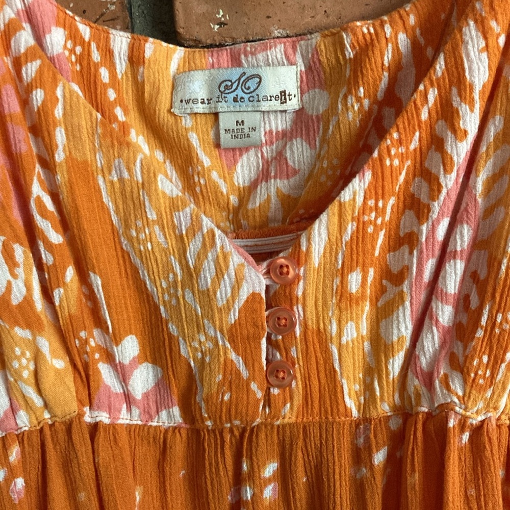 SO Orange Spaghetti Strap Summer Dress M - Picture 2 of 4